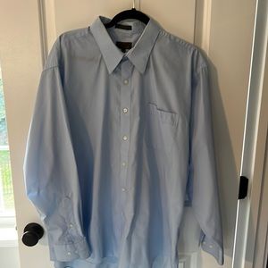 Tailors Row Men’s Blue Dress Shirt 17 1/2 34/35 XL
